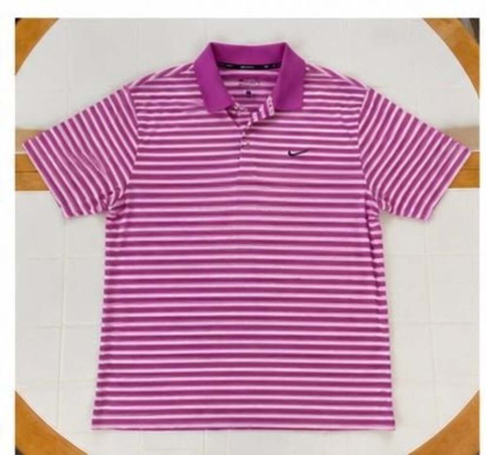 Nike Golf Dri-FIT Striped Polo Shirt Size Large